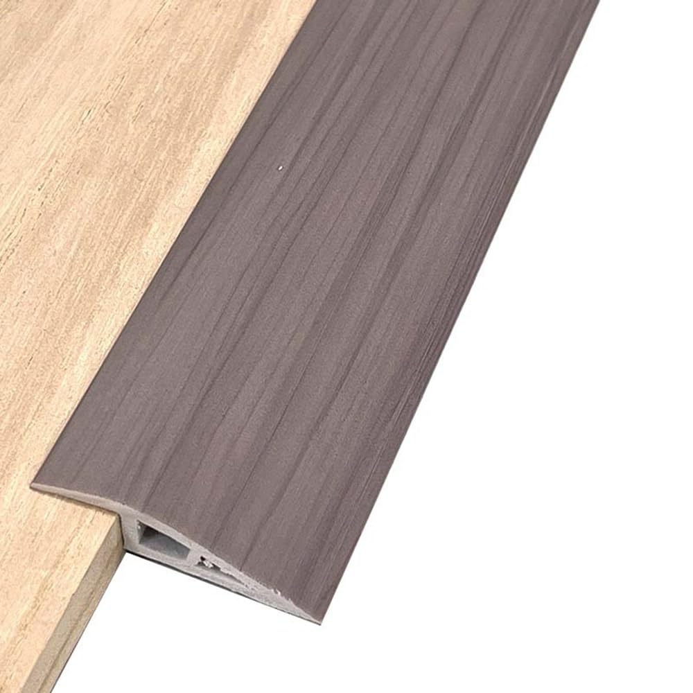 Haekebc Grey Threshold Transition Strip 1Cm-2Cm Rise Floor Transition Strip Marble/Wood Grain Rubber Threshold Ramp Doorway Edge Trim For Wood Tile Floor(,20Mm)