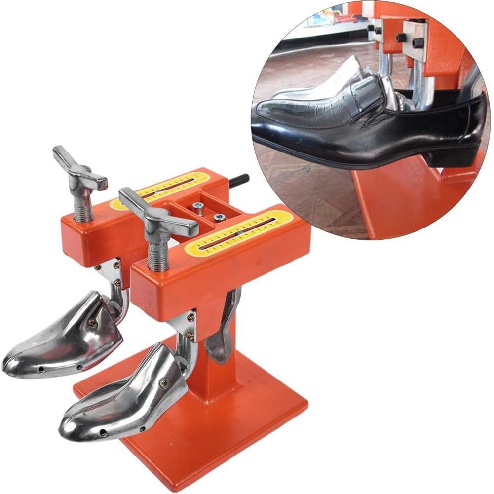 Schuhspanner, Doppelkopf, Aluminium, manuell verstellbare Länge, mit Zubehör, Schuhreparatur-Werkzeug