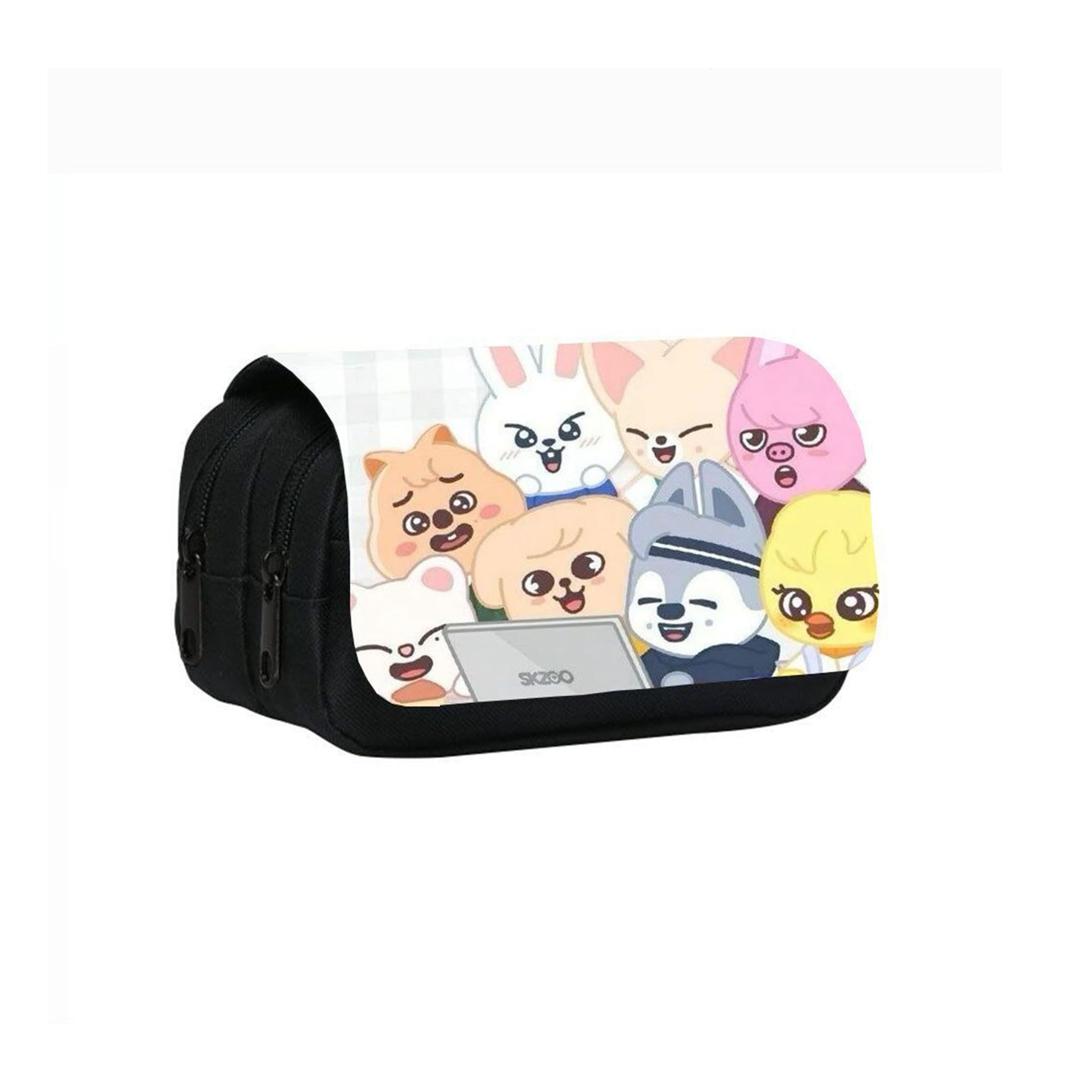 Roffatide Stray Kids Pencil Case Compartment for Boys Girls Large Capacity SKZ Stationery Organizer Storage Pouch for Stay Makeup Bag School Office Supplies Style F