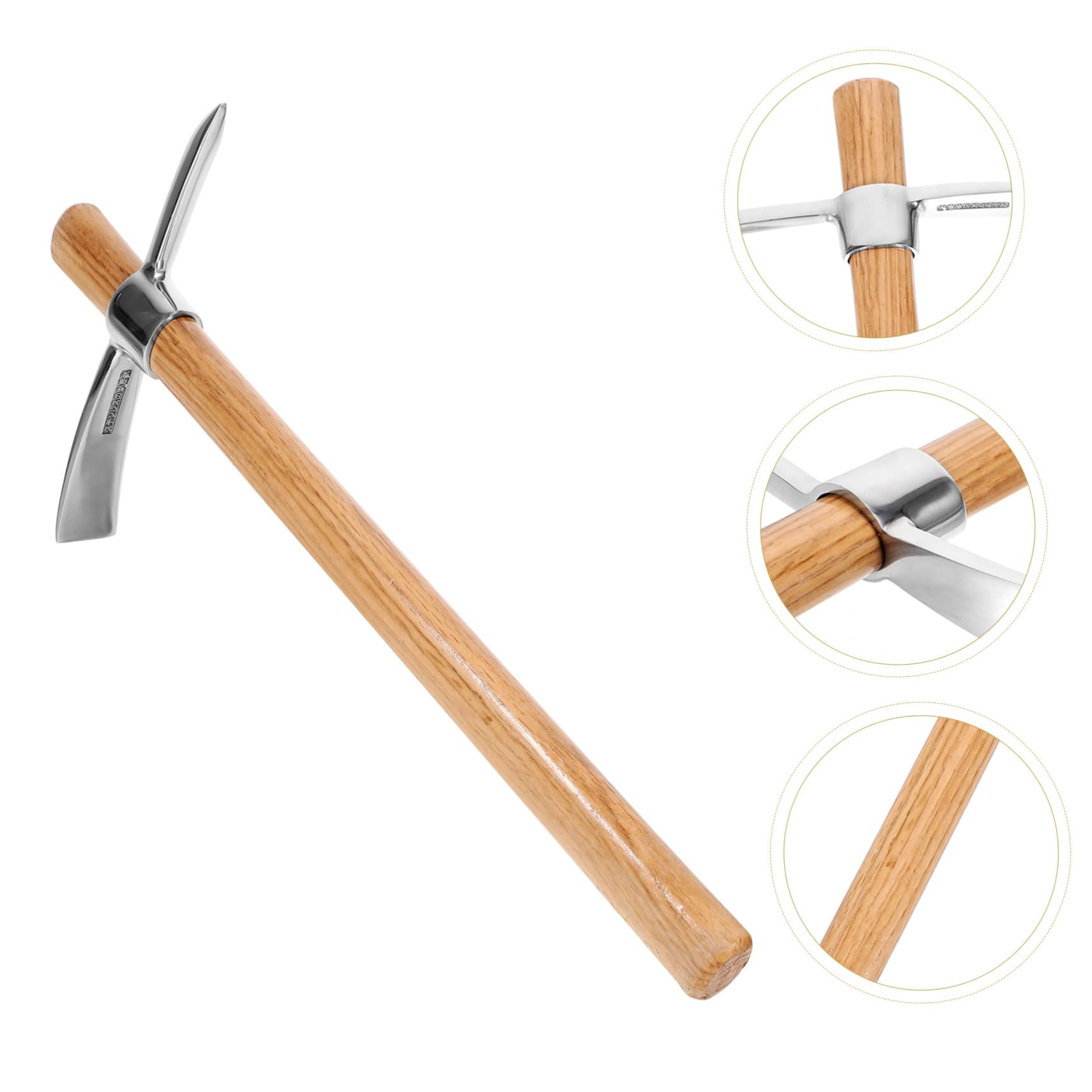 Yardwe 4 Piezas azada para cavar Tierra Herramientas de jardinería Cenefa Semillas Fuerza guadaña maceteros Plant Pot azada de Mano Herramienta de jardín azada para Plantar Flores Madera