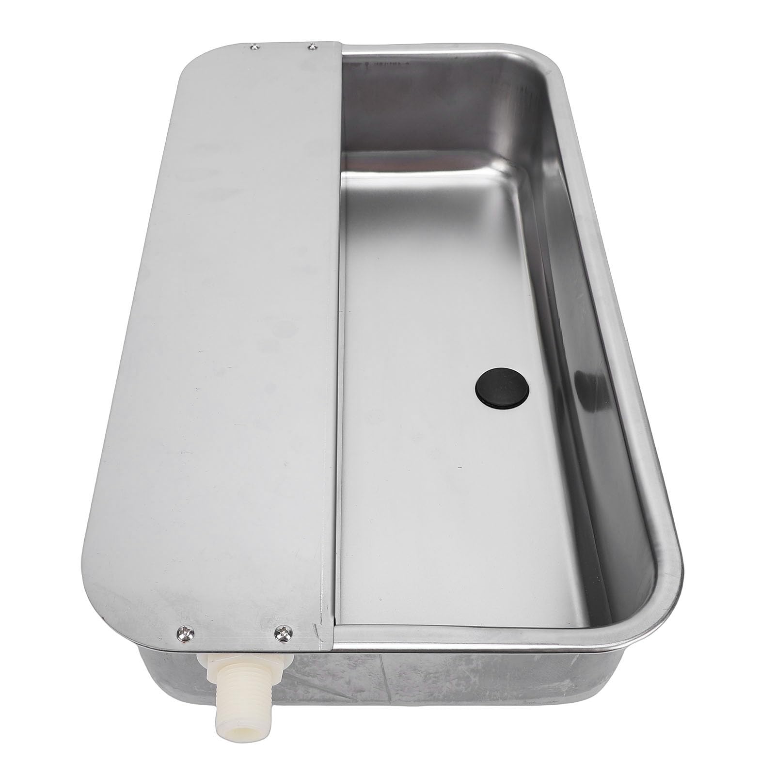 Dispensador Automático de Agua, Cuenco de Agua para Mascotas Espesado de Acero Inoxidable con Función de Llenado Automático, para Perros, Gatos y Ganado