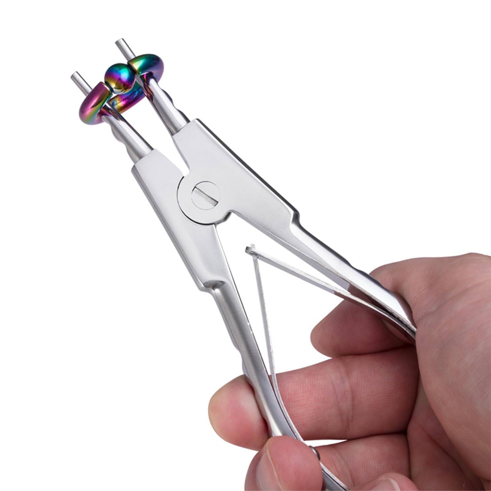 DJCIW Kit de piercing de oreja y nariz, kit de piercing de herradura para todos los piercings, acero inoxidable 316L, 14G, agujas de perforación cónico y kit de abrazaderas desechables