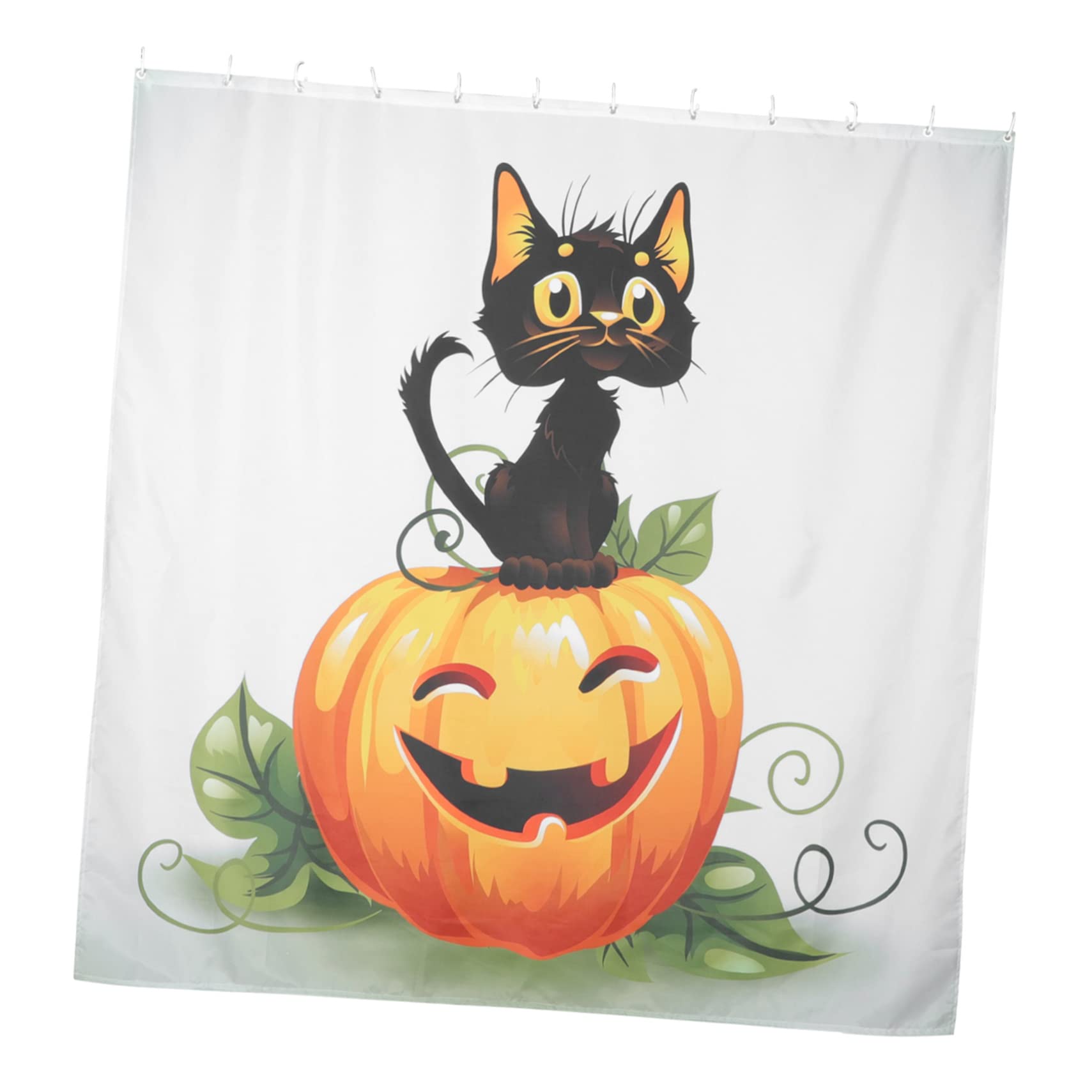 Rideau de douche Halloween citrouille imperméable salle de bain