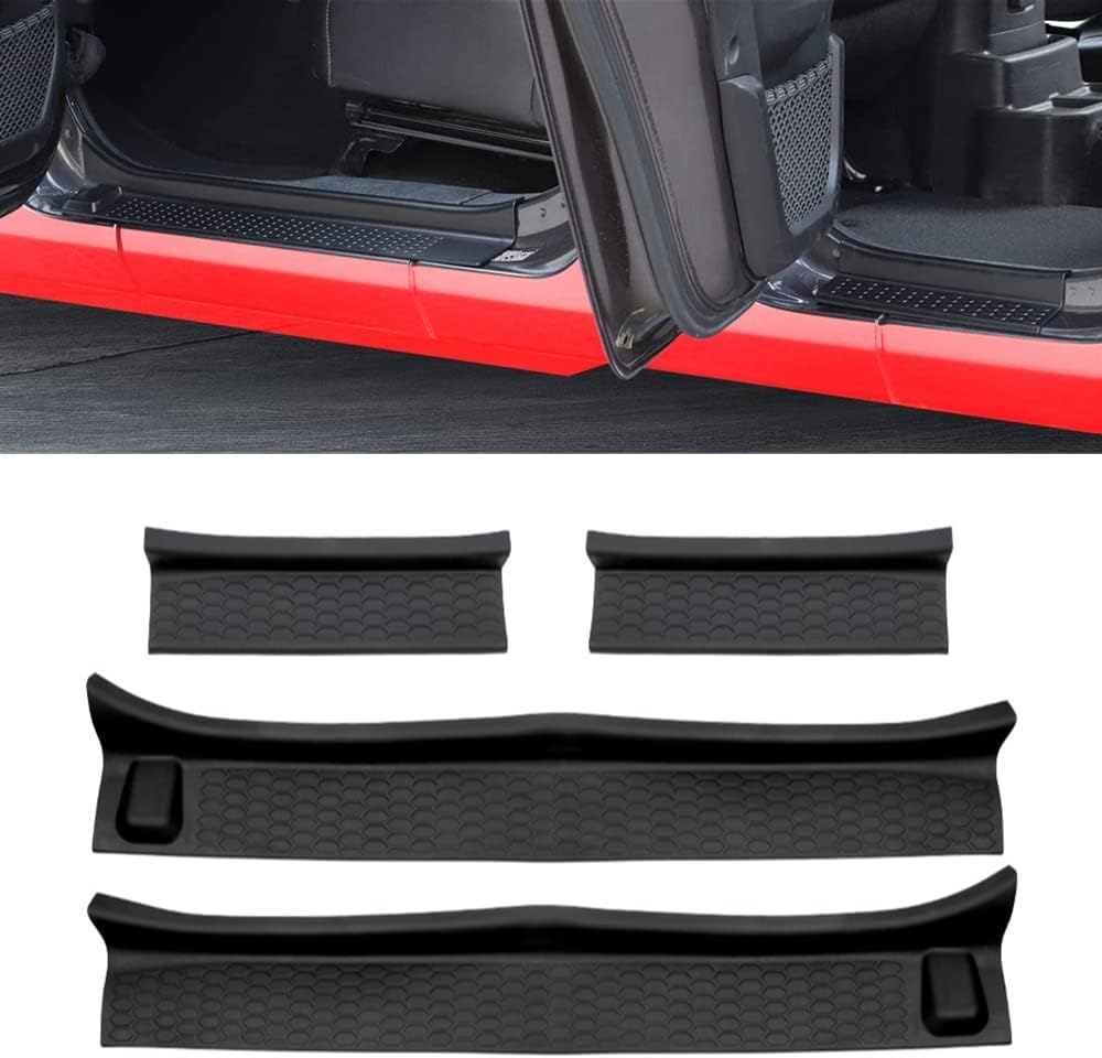 MATMACRO Door Sill Guards Kit Compatible for Jeep Wrangler