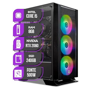PC Gamer Mancer | Intel i5-10400F | RTX 2060 6GB | 8GB DDR4 | SSD 240GB | Fonte 500W 80 Plus