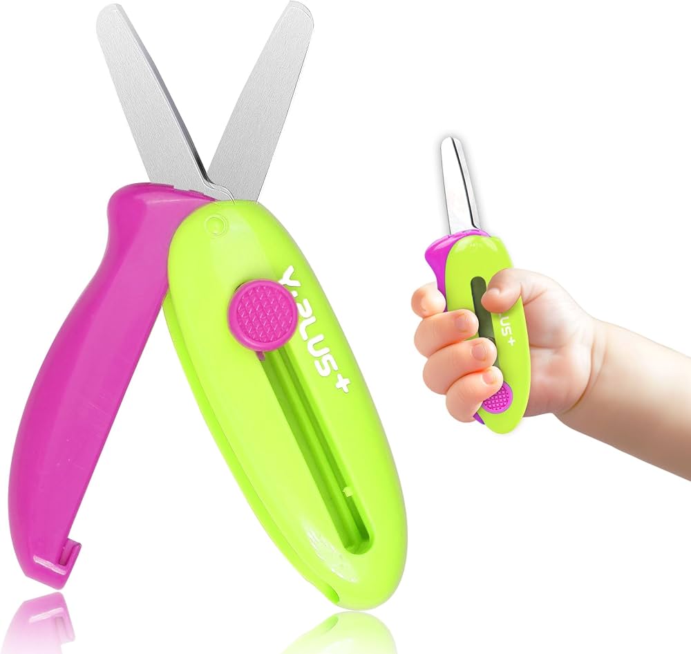 2 Forbici Di Sicurezza Per Bambini In Plastica, Punte Arrotondate E Lame Smussate, Perfette Per Attività Creative E Scuola Materna, Età 2-3 Anni - 2
