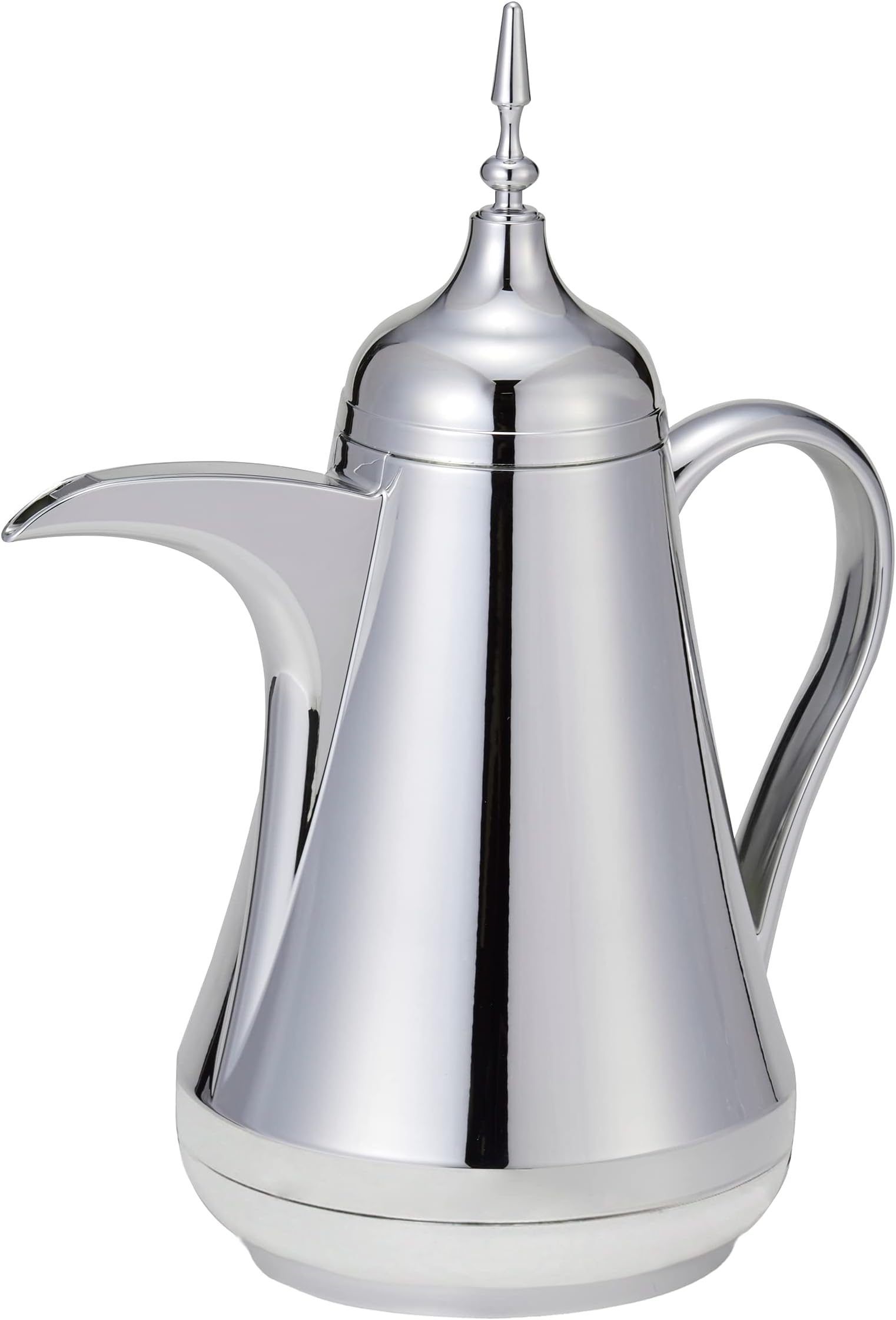 BLACKSTONE Arabic Vacuum Flask 0.6L | Leakproof Arabic Thermos keeps your Beverages Hot for long time (SILVER, 600 ML)