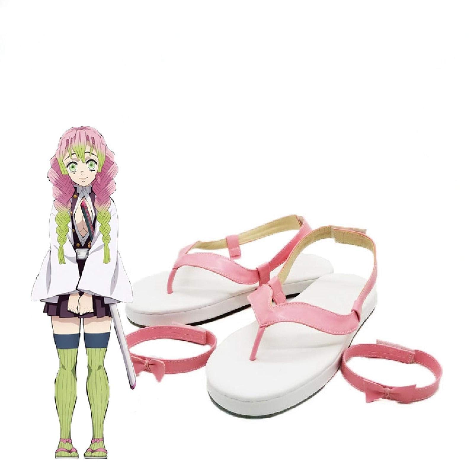 ROLECOS Anime Demon Slayer Kanroji Mitsuri Cosplay Shoes Pink Women 