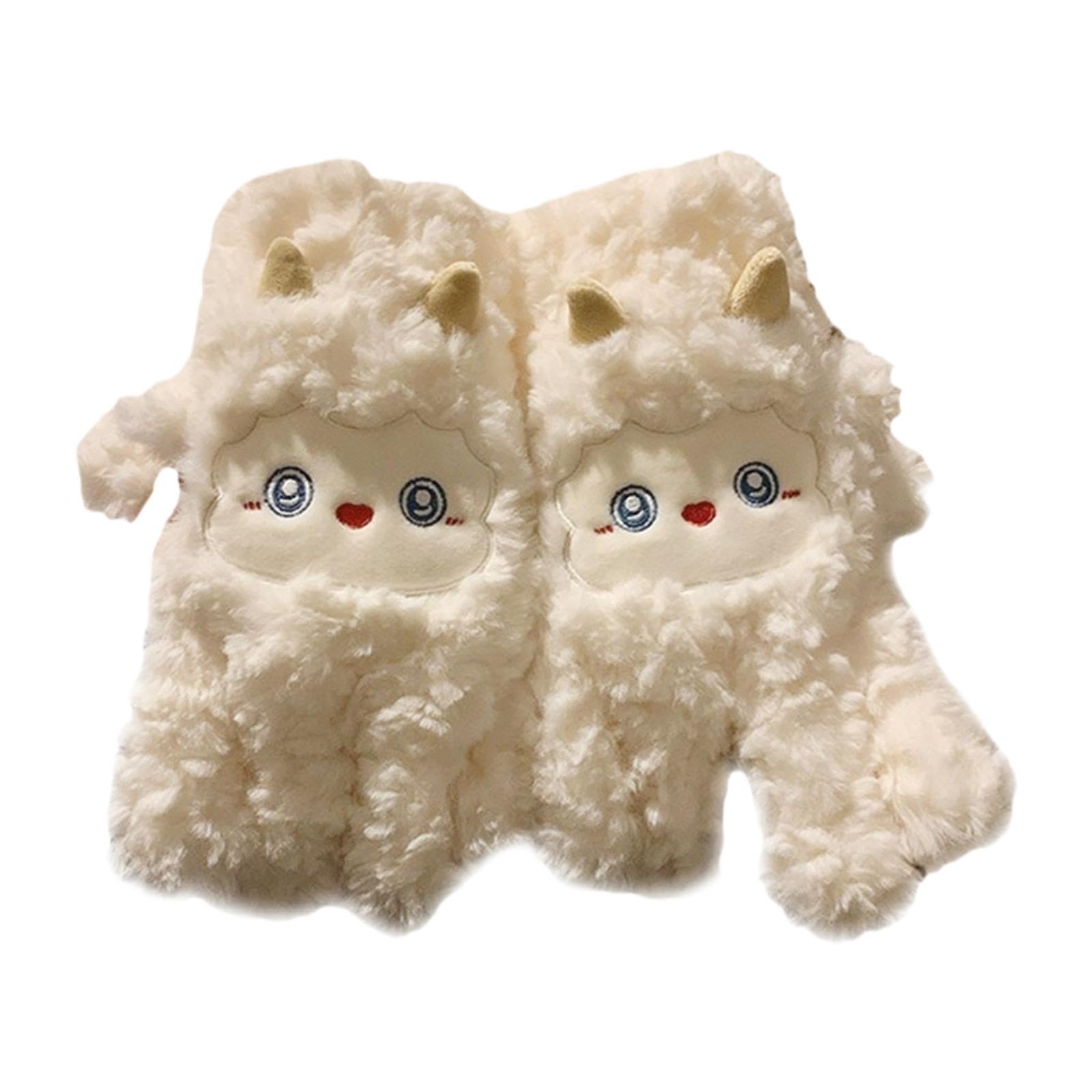Winter Gloves for Women Comfortable Plush Gloves for Running Travel Shopping White-image-17