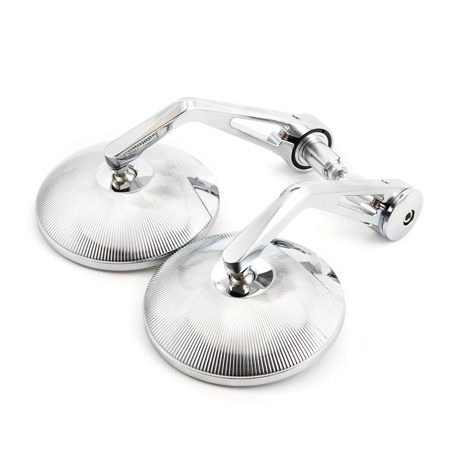 Rückspiegel Spiegel 1 Paar 7/8''22mm Universal Für Rück Bar End Seite Spiegel Lenker Spiegel Alten Schule Motorrad Chrom Konvex Lenkerendenspiegel