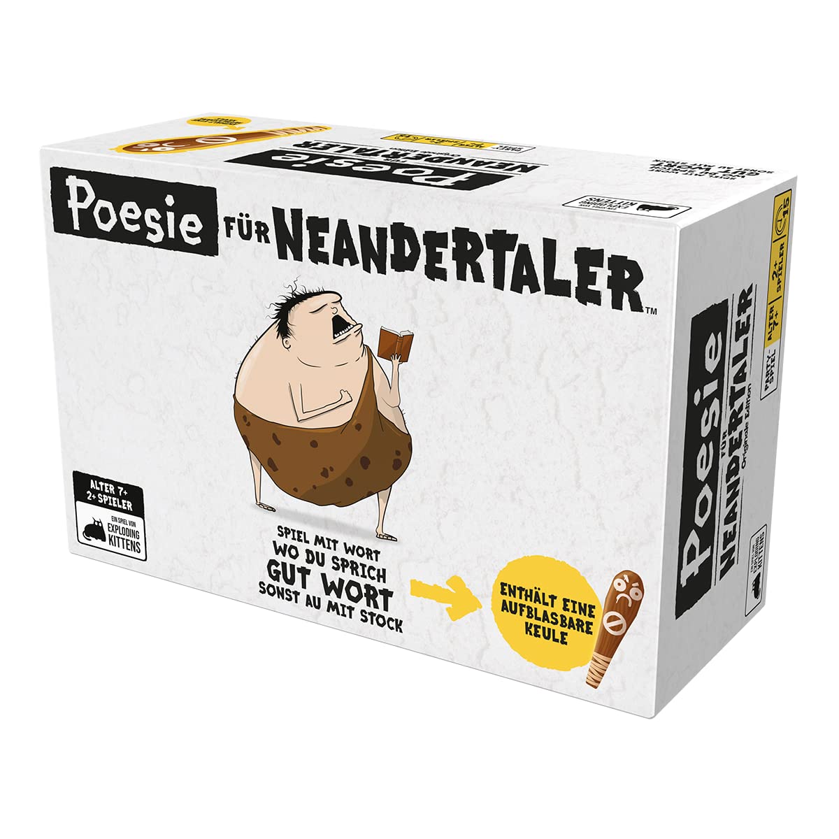 Exploding Kittens- Poésie pour Les Néandertaliens Neandertaler Jeu, EXKD0008 - Version Allemande