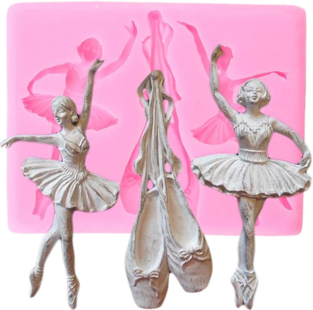 1pc Ballet Dancer Shoes Silicone Mold for DIY Fondant Mold Jelly Shots Chocolate Handmade Ice Cream Ice Cube Desserts Soap Mould Cupcake Cake Topper Decoration Gum Paste Pudding Candy Crystal