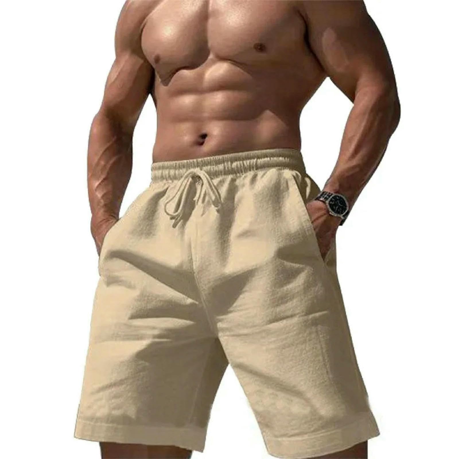 Shorts pour homme en coton contre la chaleur short de plage léger