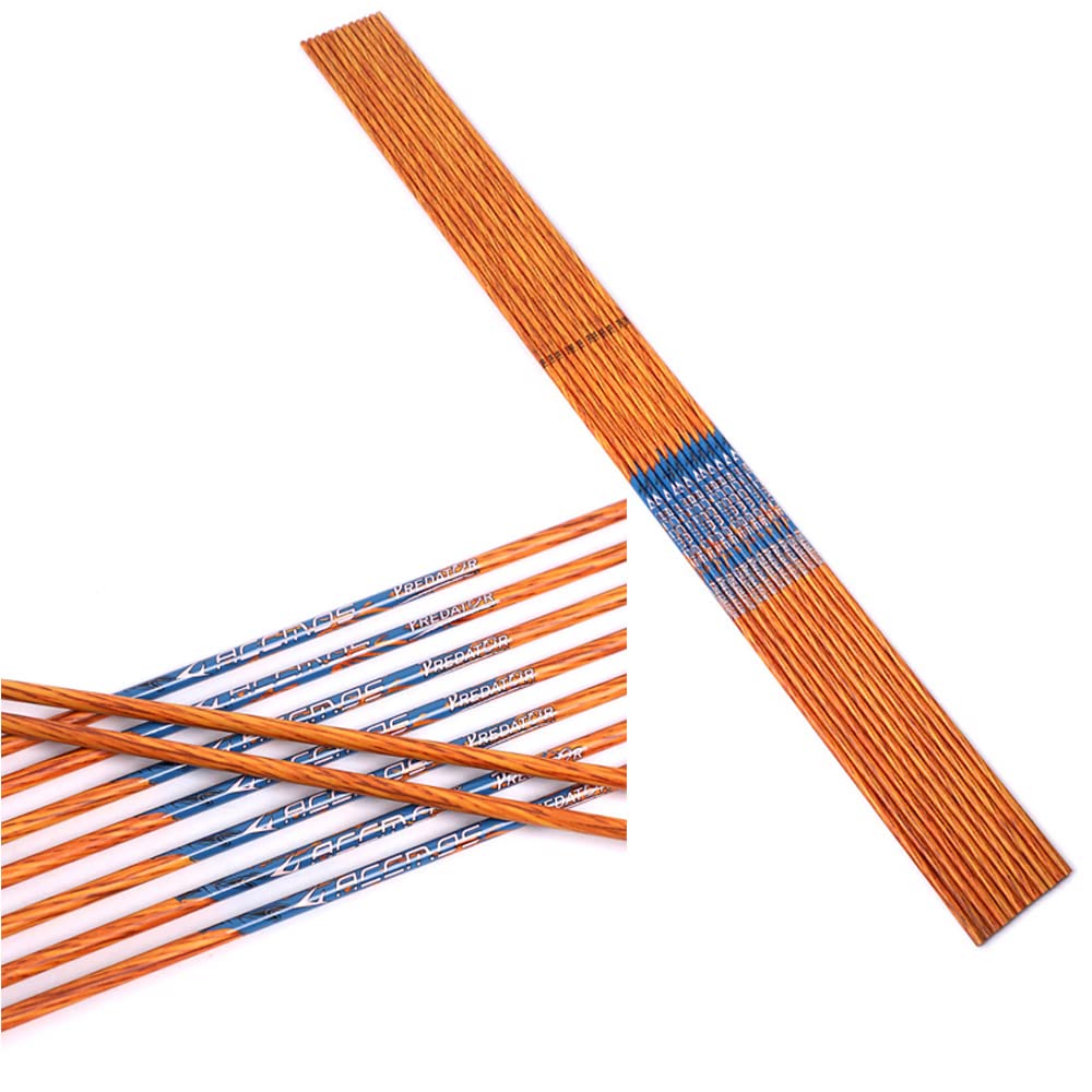 ACCMOS Carbon Pfeile 12er Set - Pink Spiral Feder, 23-31 Zoll, Für Bogenschießen & Jagd