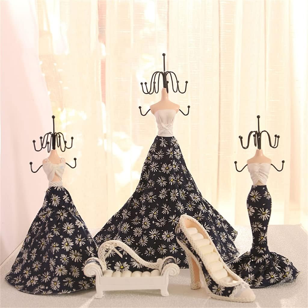 European Priess Hanging Jewelry Storage Bracelet Necklace Earrings Ornament Shelf Display Rack (D Display stand 5pcs set)