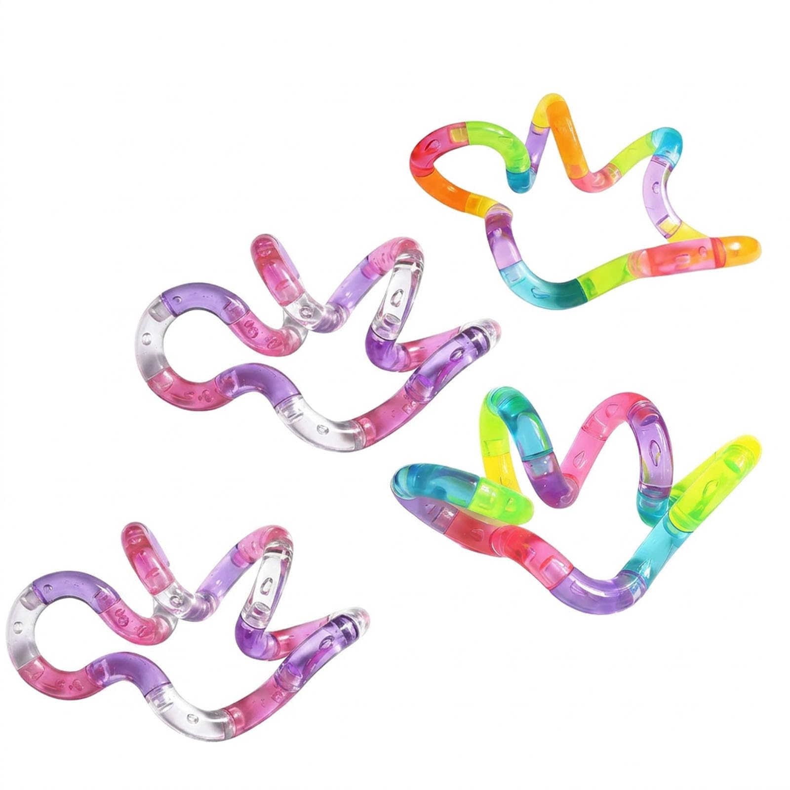 4 Pack Tangle Fidget Toy,Tangle Fidget, Stress Relief Desk Accessory for Adults