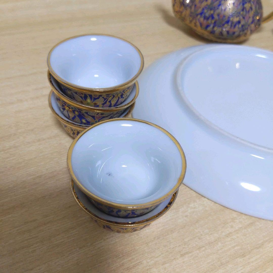 Amazon.co.jp: タイ ベンジャロン焼き ティーセット 茶器 陶器