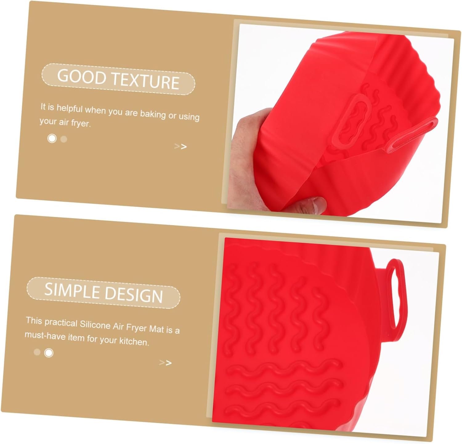 5pcs Air Fryer Liner Reusable Silicone Air Fryer Bowl Protective Liner for Airfryer Oven Heat Resistant Pad