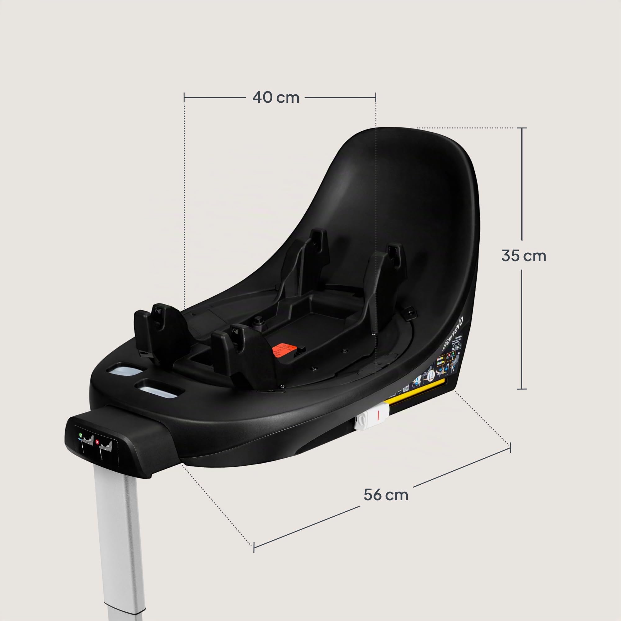 Lionelo Base ISOFIX Giratoria 360 Para Silla De Coche Moxie i-Size Y Moxie Next i-Size, Pata De Apoyo, Indicador De Instalación Correcta, Giro Con Una Mano