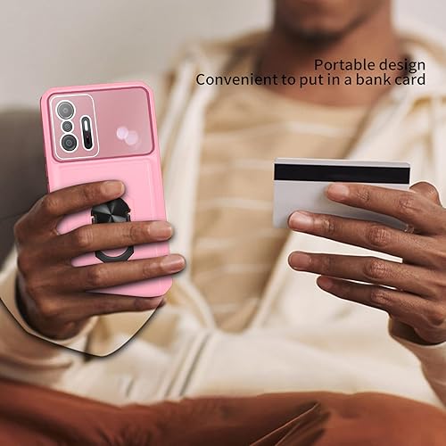 Miniatura 7 de Asuwish Funda de teléfono para Xiaomi Mi 11TMi11T Pro 5G Cover Hybrid Mobile Slot Kickstand Film Rugged Credit Slim Ring Card Holder Stand Cell