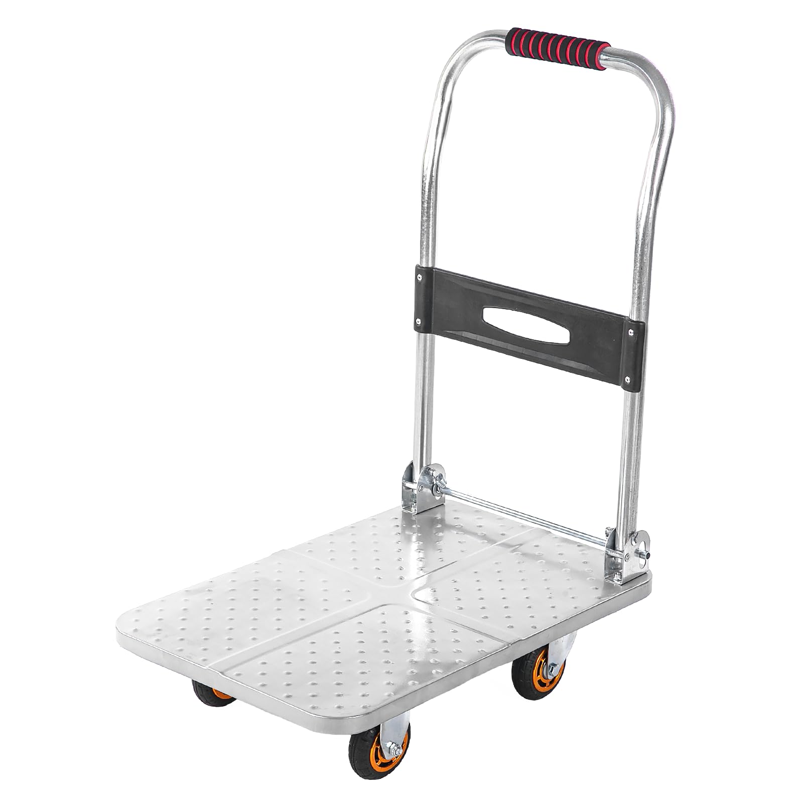 Carrello Pieghevole con Ruote,Carrello con Piattaforma di Trasporto in Acciaio,Carriola Industriale per Trasporti Pesanti,capacità di Carico 150/230/500 kg(Size:60x40cm)