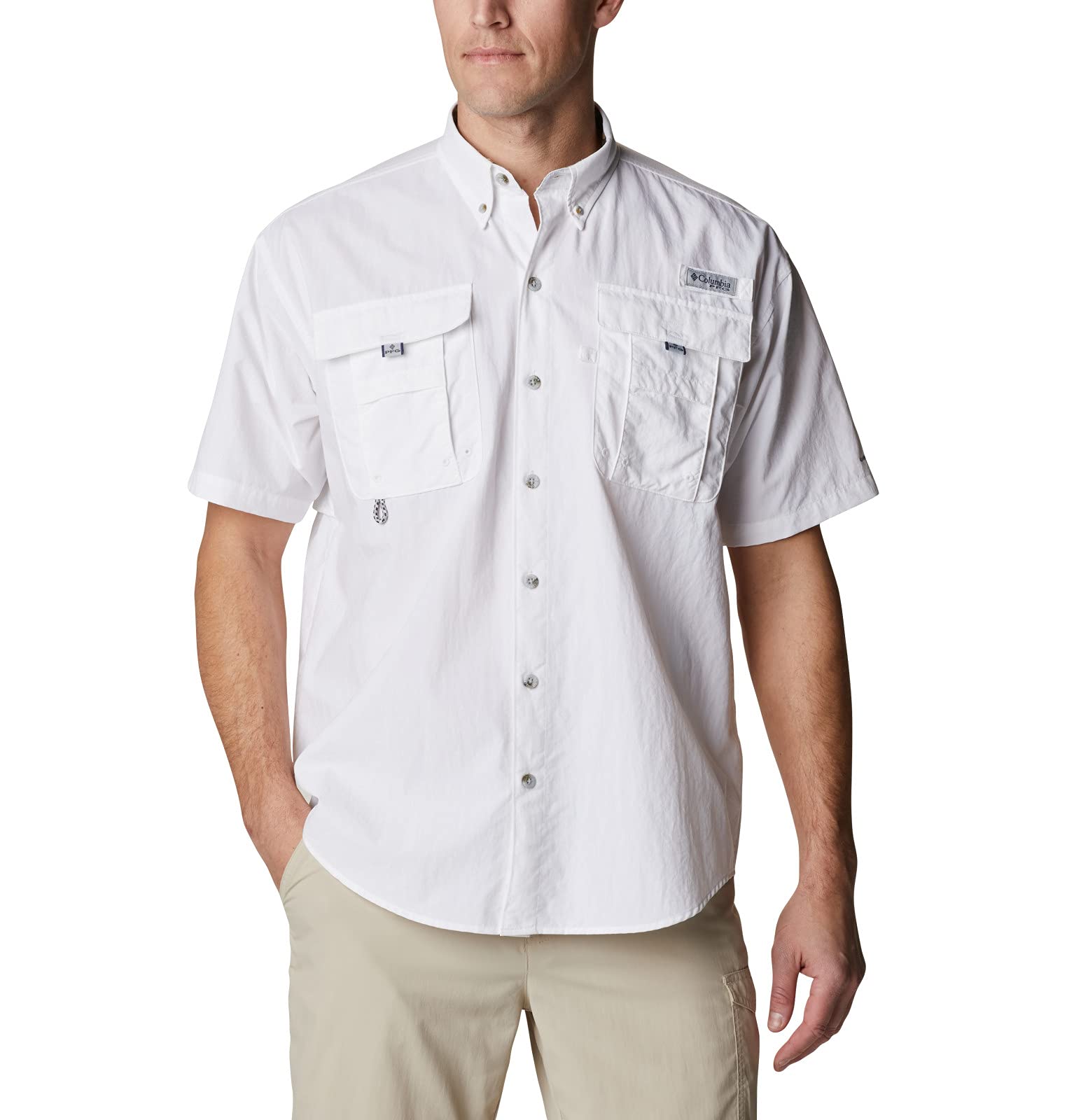 Chemise Columbia PFG Omni-Shade Homme – Taille 4X, Marine, Manches Courtes, Nylon Léger, Occasion