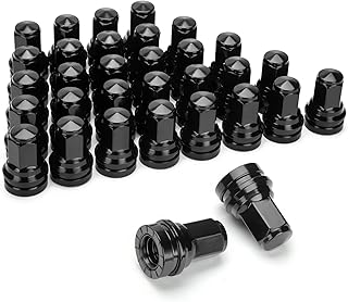 DYNOFIT 14mmx1.5 OEM/Stock Lug Nuts Fit for 2017-2022 Ford F-250 & F-350, 32 Pack HEX21mm (13/16") One-Piece Design Factory Black Wheel Lugnuts HCPZ-1012-B HCPZ-1012-A