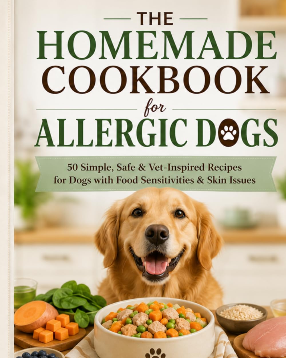 The Homemade Cookbook for Allergic Dogs: 50 Simple, Safe & Vet-Inspired Recipes for Dogs with Food Sensitivities & Skin Issues