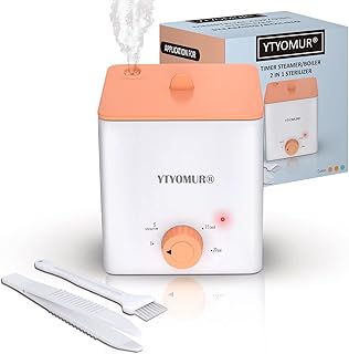Menstrual Cup Sterilizer, Menstrual Disc Cleaner, 2 in 1 Boiling and Steaming Modes for Women Feminine Hygiene Care, One-C...