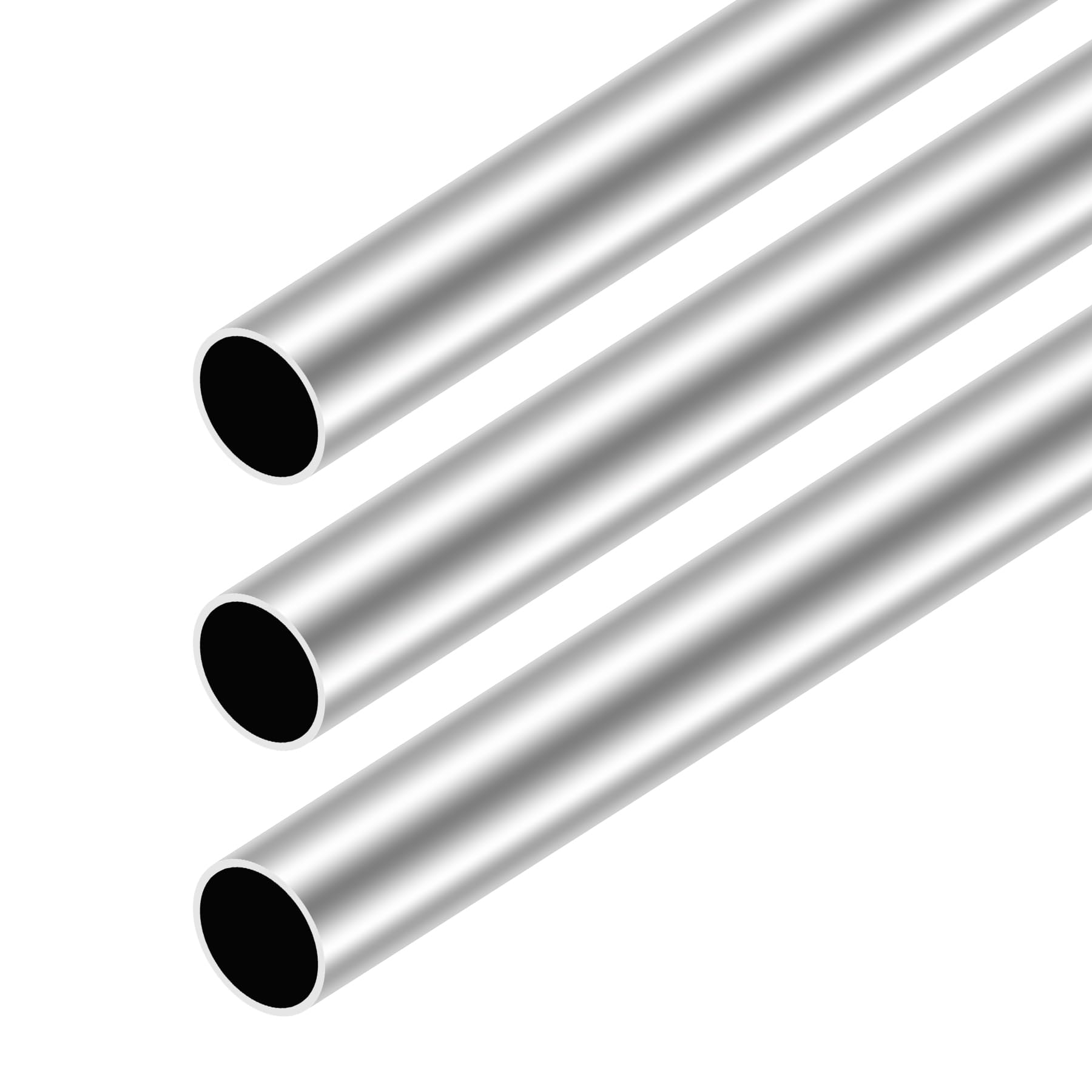 Imeistek Silver 6063 Aluminium Round Tubes,20Mm Od,18Mm Id,300Mm Length Seamless Straight Round Tubing For Industrial,Decorative,Architectural(3Pcs)