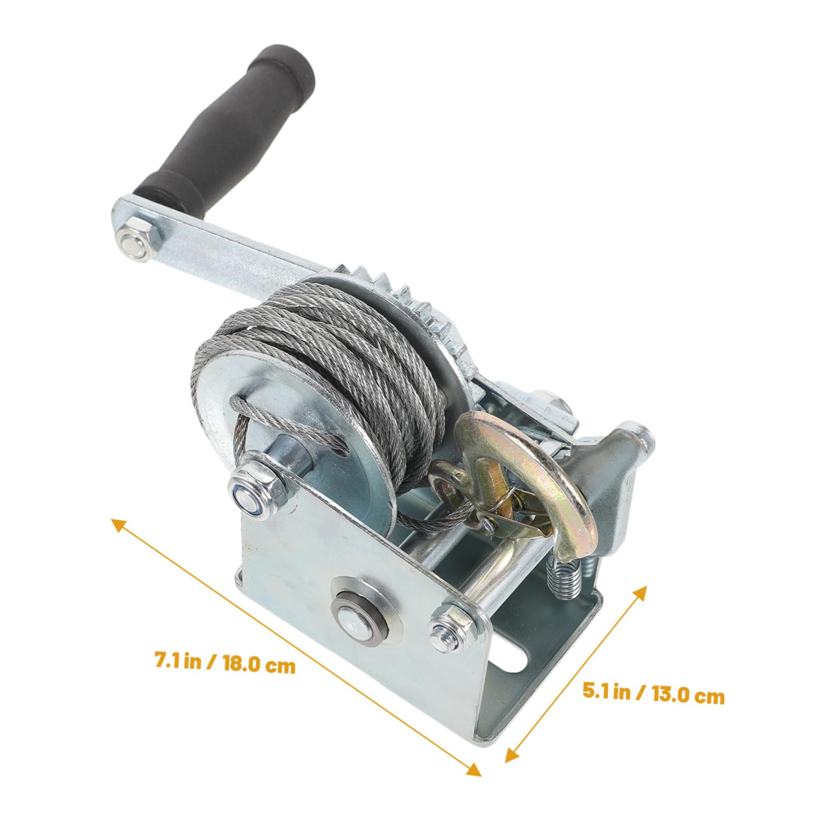 OUNONA Marine Hand Winch Loading Boat Hand Winch Crank Winch Cable Van Wenches Small Heavy Moving Rope Trailer Winch Manual Winch Hand Winch Worm Gear Mini Ratchet Hand Winch Metal