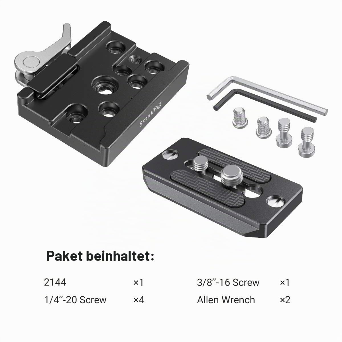 SMALLRIG Quick Release Clamp Und Platte für Arca Swiss Standard - 2144B
