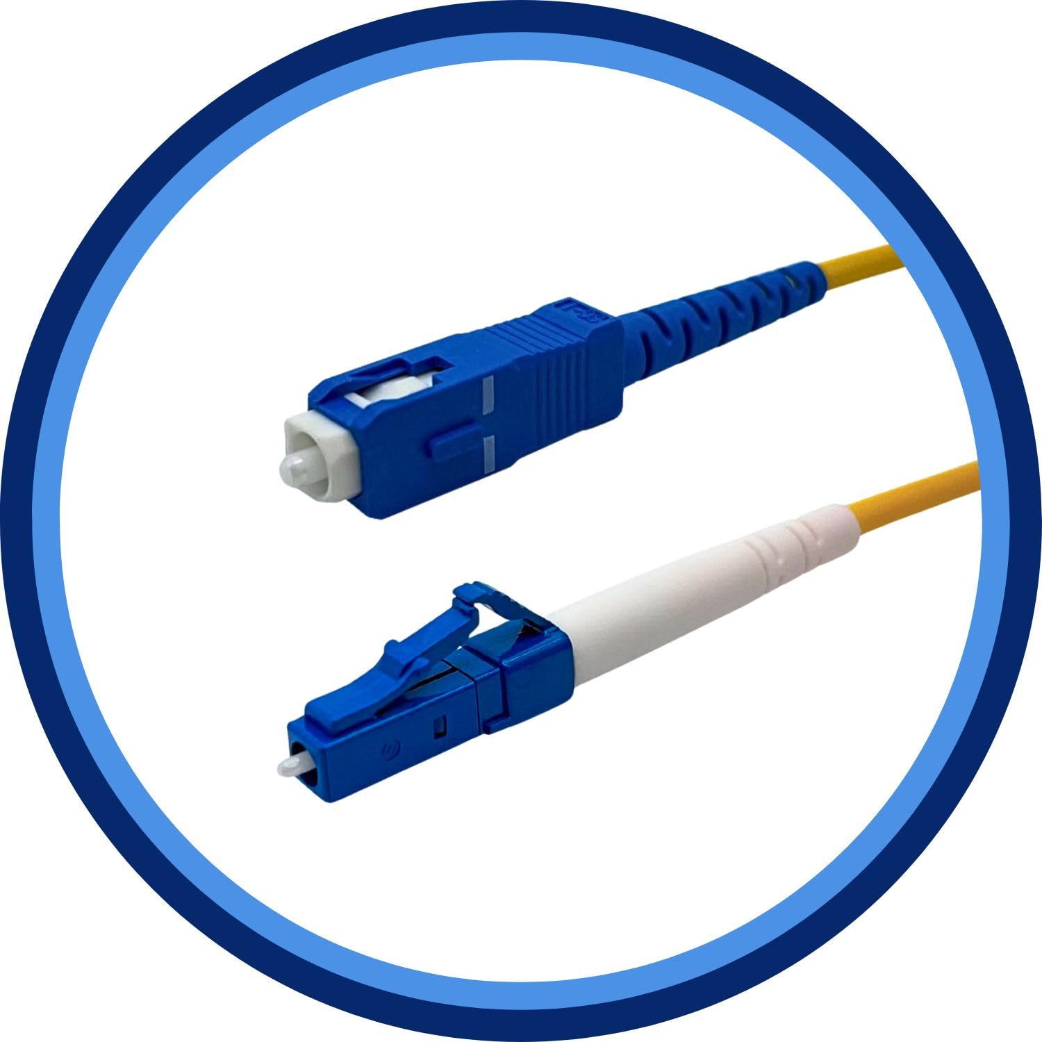 PacSatSales - Fiber Optic Patch Cable - Single Mode - SIMPLEX - OS1-9/125um (1M, LC to SC)