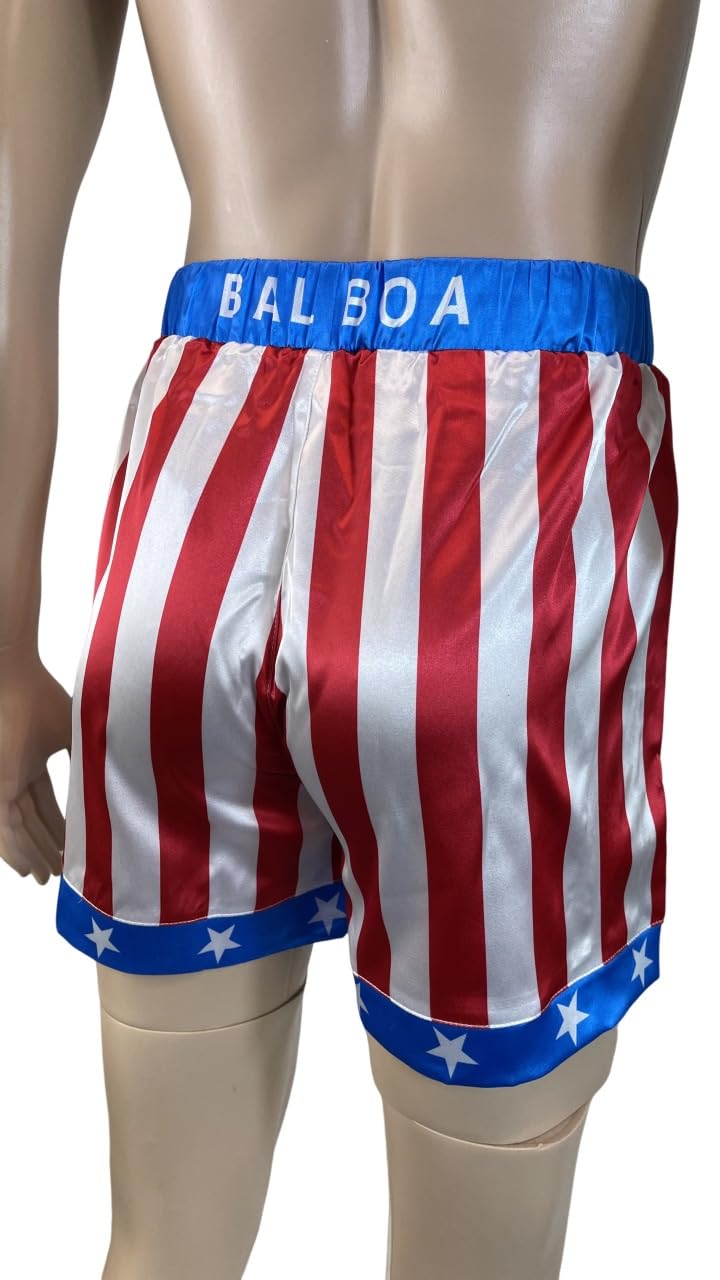 Rocky Balboa - Boxer da uomo con bandiera americana Apollo Movie Boxing
