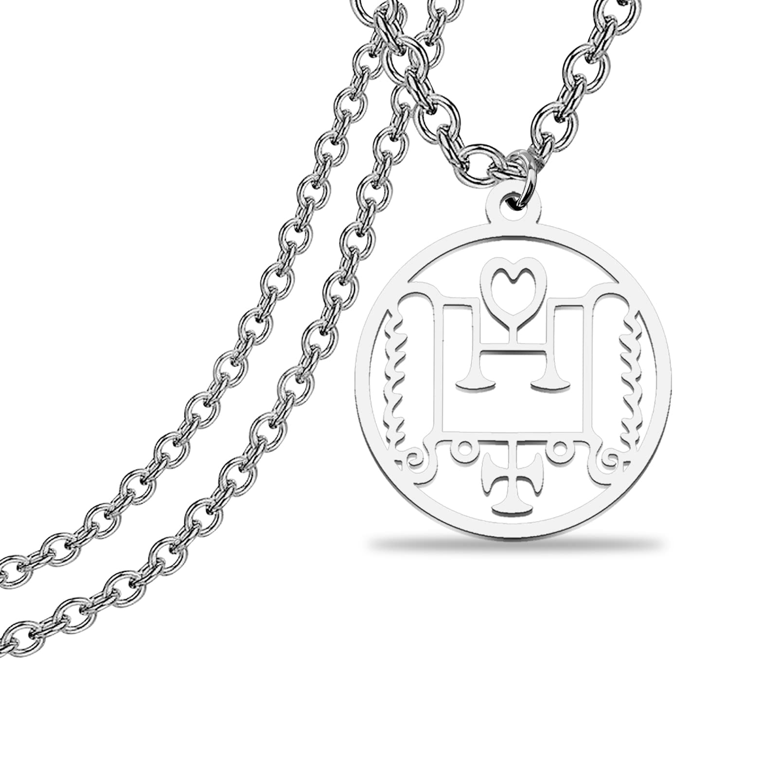 TIIMG Seal Sigil of Demon Vapula Gift Goetia Demonology Necklace Goetia Sigil Gift For Men