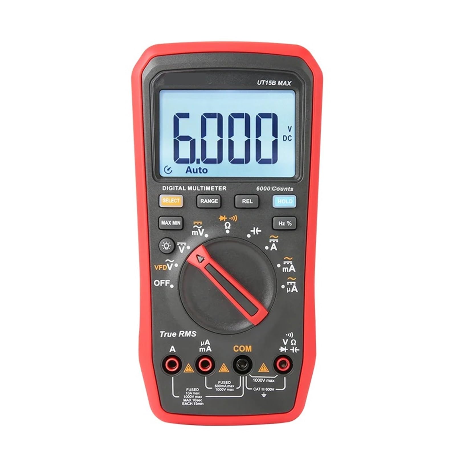 Multímetro Digital Multímetro Digital UT15B MAX, 1000 V CA/CC, medidor de Voltaje, comprobador de condensadores, multímetro eléctrico de Verdadero Valor eficaz(UT15B MAX)