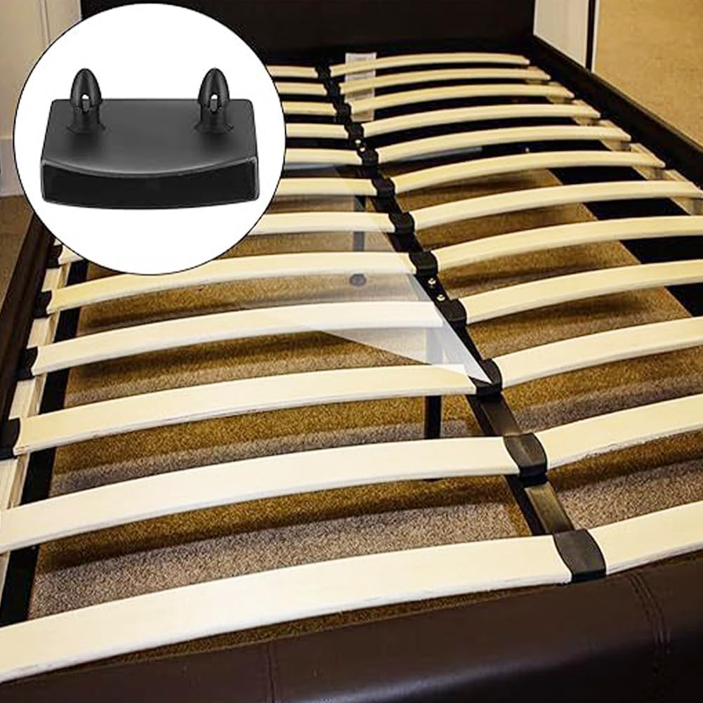 Supporti Per Rete Letto 20 Pezzi - Terminali In PVC Nero, 55mm, Per Letti In Legno/Metallo