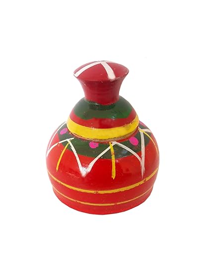 SK Craft Wedding Sindoor Box/Wooden Sindur Dani/Sindhora-(L x W x H in cm) :- 6x6x7, Wooden Sindoor Box, Wooden SindoorDani, Sindoora