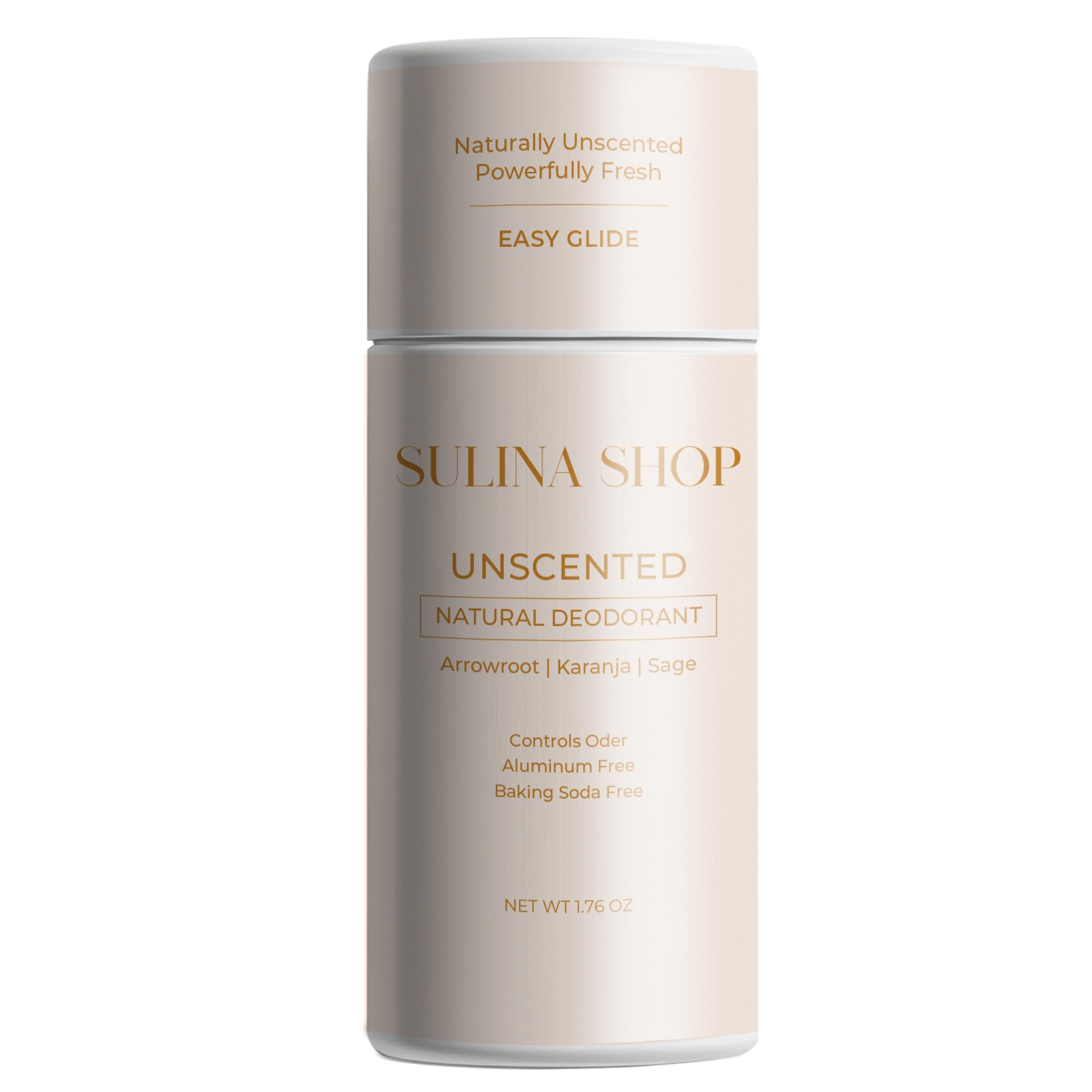 All Natural Deodorant for Women & Men – Unscented, Plant-Based, Aluminum-Free & Baking Soda-Free – Gentle for Sensitive Skin – 24 Hr Odor Protection – Travel Size