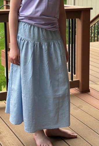 Image of Girls' Skirt A-Line Long Skirt School Uniform Skirt with Pockets, 4-13Y