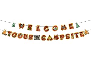 Camping Party Banner Camping Themed Party Decorations Summer Camp Banner