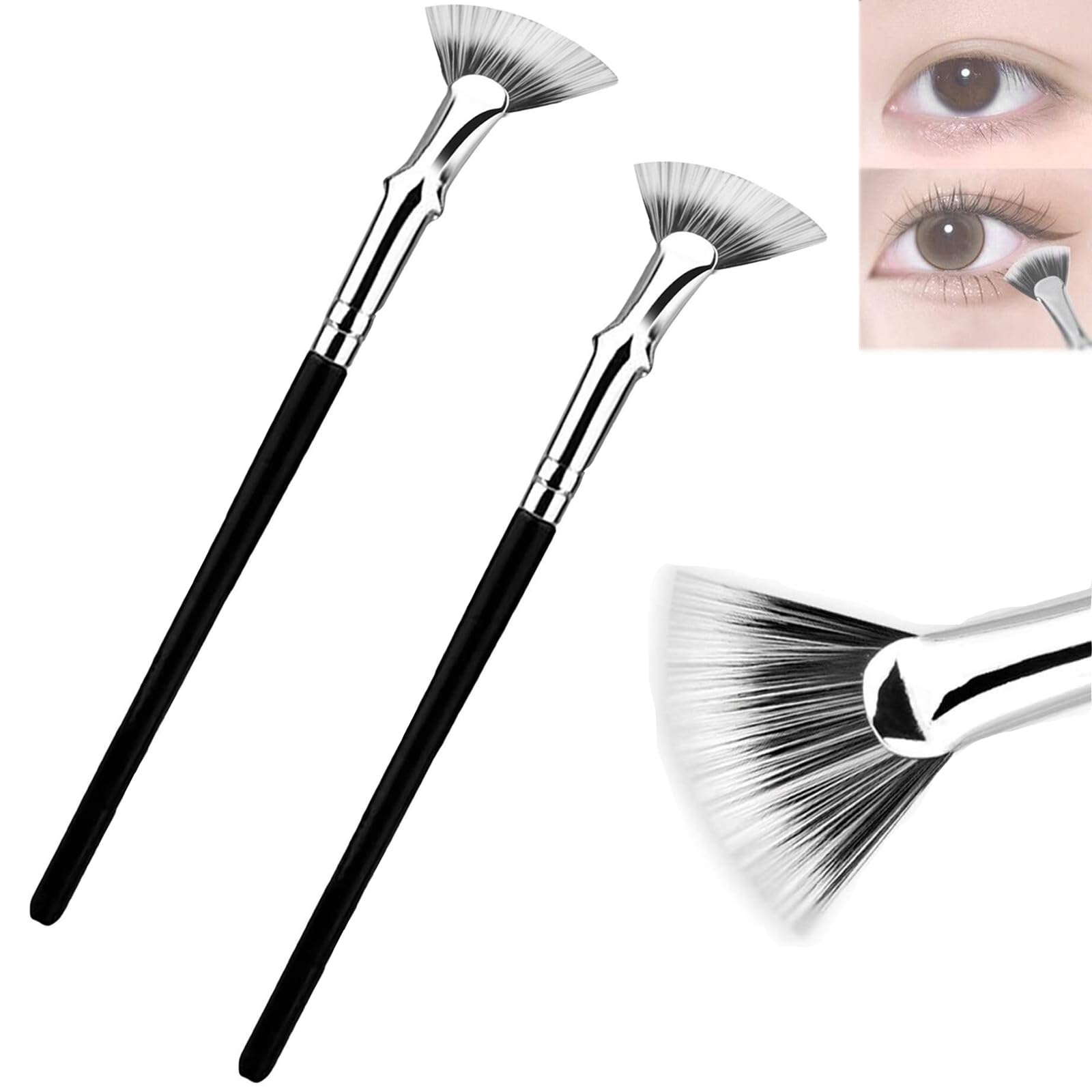 Anjoize Eyelash Fan Brush,Anjoize Eyelash Brush,Mascara Fan Brush for Lashes (2pcs)