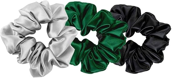 THXSILK Hair Silk Scrunchies Elastic Hair Bands Scrunchy Hair Ties Ponytail Ropes for Women Hair Accessories 6 Colors