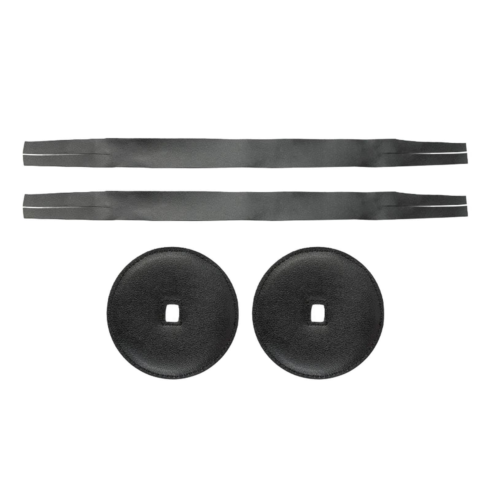 Oshhni 2 Pezzi Cinghia per Piatti Cintura per Piatti Comoda Riparazione Gong Cinese Accessorio per Strumenti Robusto Maniglia per Piatti da Marcia Morbida, nero