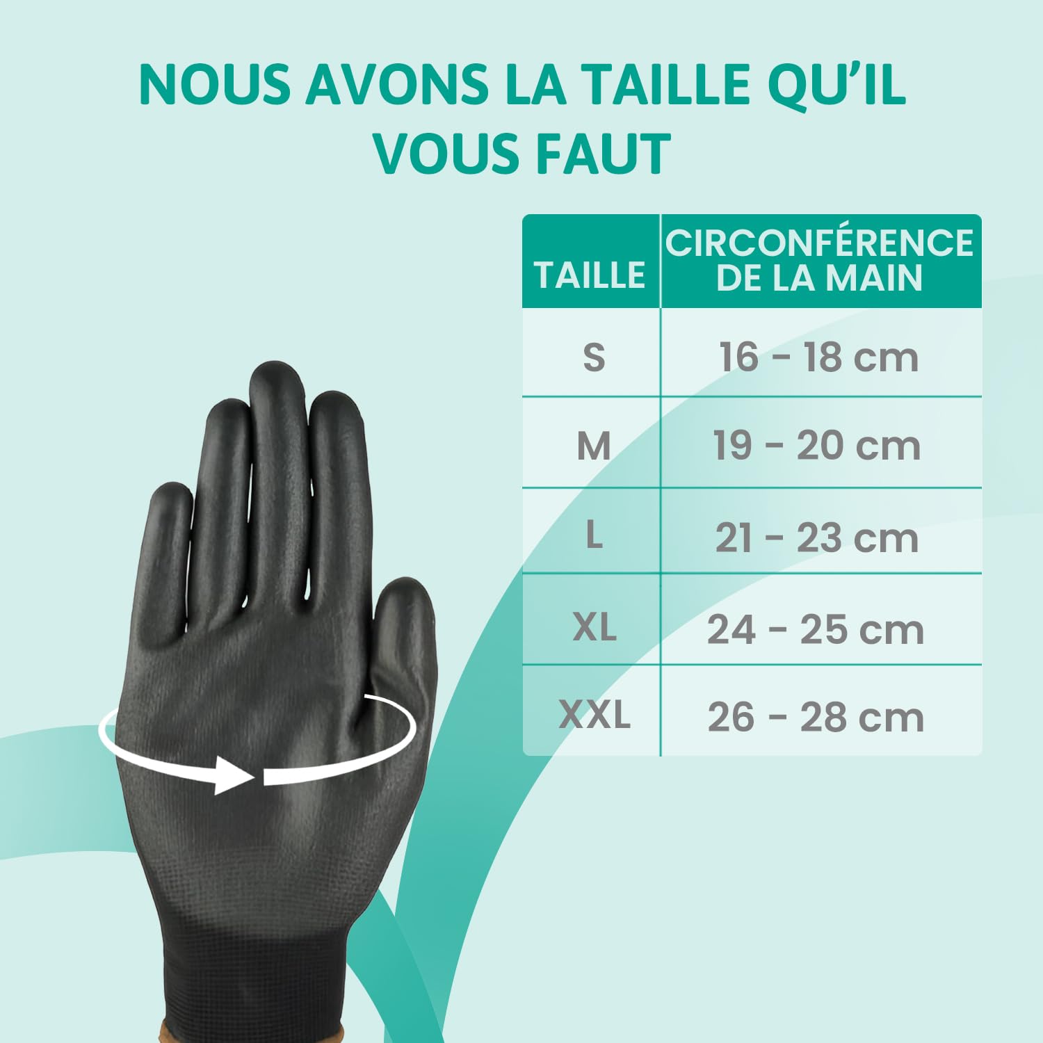 Ansell HyFlex 48-101 Gants de Travail Ultrafins, Nylon Extensible avec Enduction Polyuréthane, Protection Multiusage Haute Précision, Bricolage et Mécanique, Noir, Taille L (12 Paires)