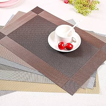 Amazon｜ランチョンマットテーブルマット 矩形 PVCコースター