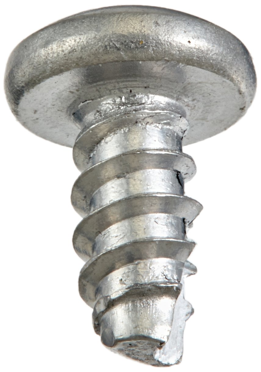 Small Parts 04045PP410 410 Stainless Steel Thread Cutting Screw, Plain Finish, Pan Head, Phillips Drive, Type 25, #4-24 Thread Size, 1/4" Length (Pack of 100)