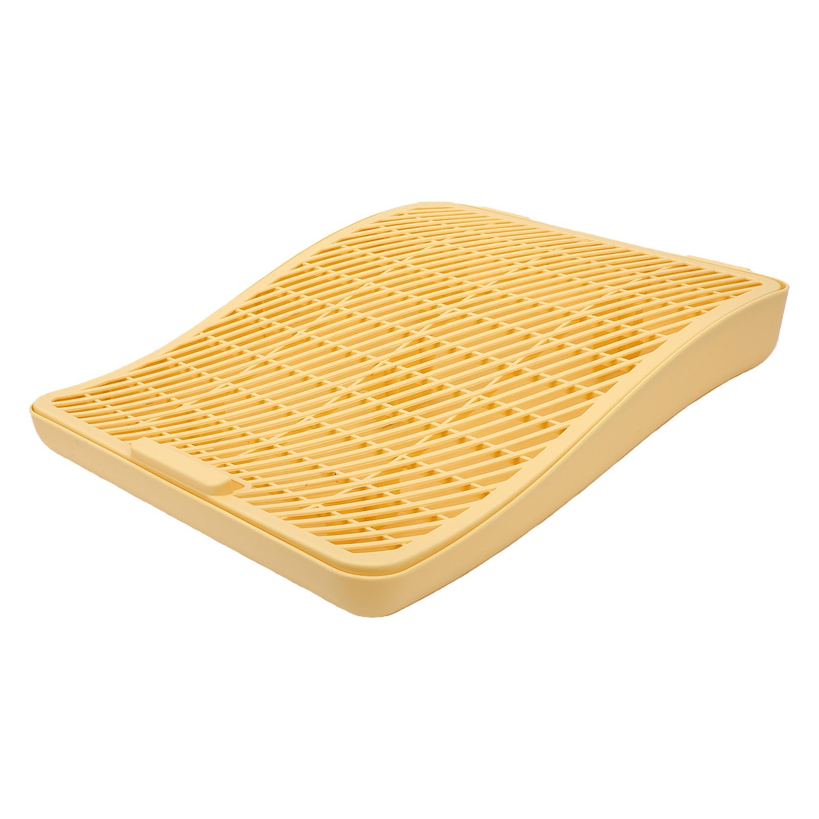 Asixxsix Tapis de Litière, Capteur de Litière pour Chat à Double Couche Anti-éclaboussures, Rampe de Marche avec Fonction de Filtre Lavable pour Chatons Chats âgés (Yellow)