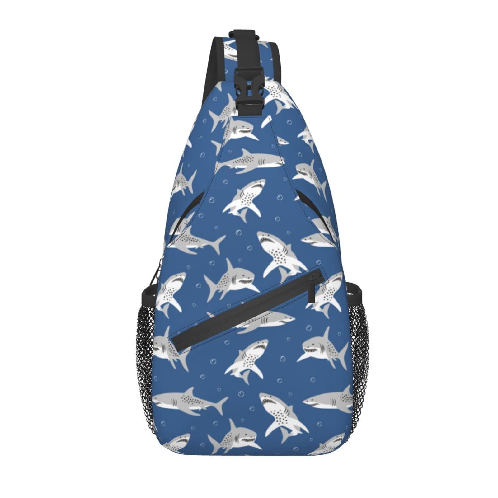 ASYG Shark Sling Bag Animal Crossbody Chest Daypack Casual Backpack Women Shoulder Bag For Travel Picnic