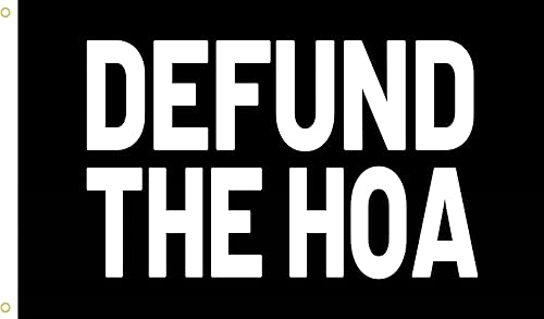 Miniatura 1 de Defund the Hoa Flag - Tapiz de 3 x 5 pies para interiores y exteriores, para pared, dormitorio, sala de estar, decoración exterior